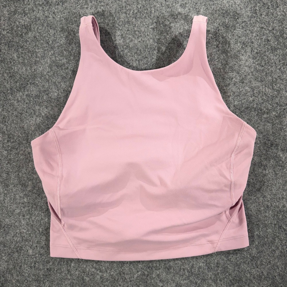Lululemon Align High-Neck Tank Top Pink Nulu Cropped Yoga Bra Tank SIZE 8